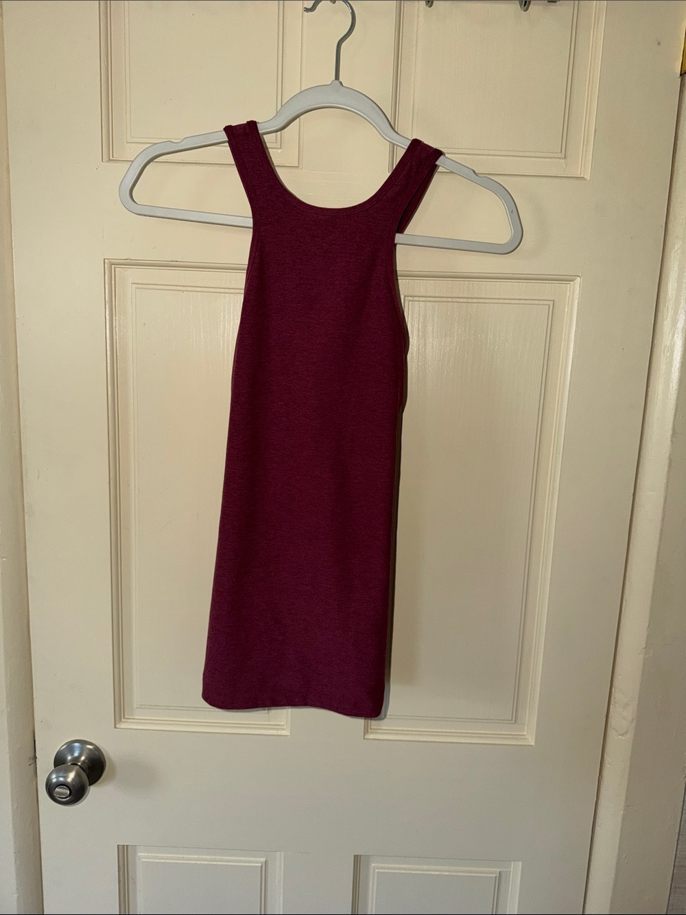 Beyond Yoga Ribbed Mini Tank Dress in Berry Plum